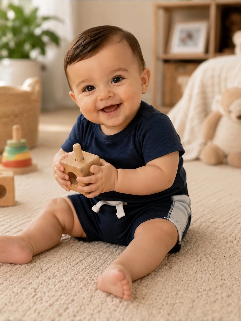 Carter’s Shorts, Navy - 6 Months